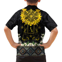Flores de Mayo and Filipino Fiesta Hawaiian Shirt The Sun-Jasmine and Polynesian Yakan Tattoo Barong Style LT03 - Polynesian Pride