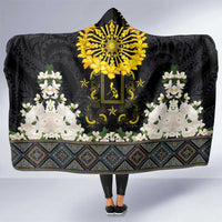 Flores de Mayo and Filipino Fiesta Hooded Blanket The Sun-Jasmine and Polynesian Yakan Tattoo Barong Style LT03 One Size Black - Polynesian Pride