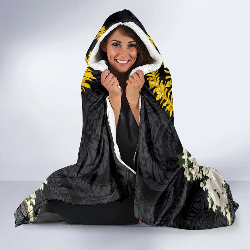 Flores de Mayo and Filipino Fiesta Hooded Blanket The Sun-Jasmine and Polynesian Yakan Tattoo Barong Style LT03 - Polynesian Pride