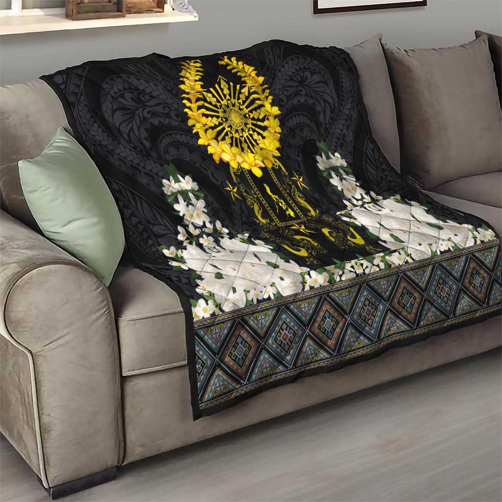 Flores de Mayo and Filipino Fiesta Quilt The Sun-Jasmine and Polynesian Yakan Tattoo Barong Style LT03 - Polynesian Pride