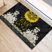 Flores de Mayo and Filipino Fiesta Rubber Doormat The Sun-Jasmine and Polynesian Yakan Tattoo Barong Style LT03 - Polynesian Pride