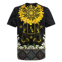 Flores de Mayo and Filipino Fiesta Rugby Jersey The Sun-Jasmine and Polynesian Yakan Tattoo Barong Style LT03 - Polynesian Pride