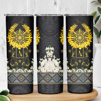 Flores de Mayo and Filipino Fiesta Skinny Tumbler The Sun-Jasmine and Polynesian Yakan Tattoo Barong Style LT03 - Polynesian Pride