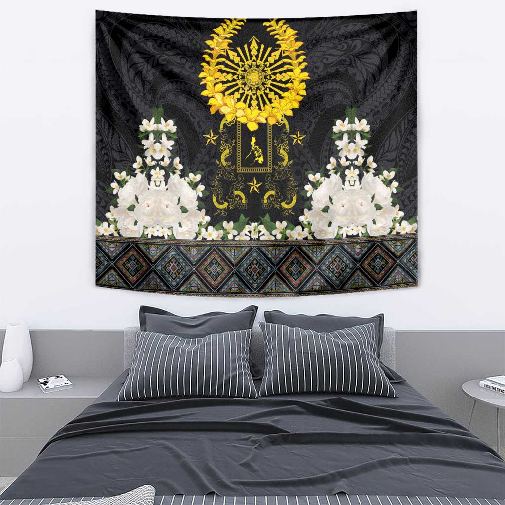 Flores de Mayo and Filipino Fiesta Tapestry The Sun-Jasmine and Polynesian Yakan Tattoo Barong Style LT03 - Polynesian Pride