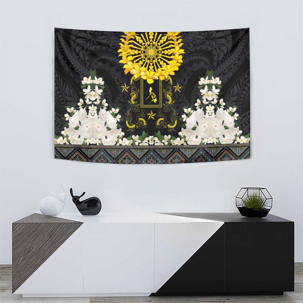 Flores de Mayo and Filipino Fiesta Tapestry The Sun-Jasmine and Polynesian Yakan Tattoo Barong Style LT03 - Polynesian Pride
