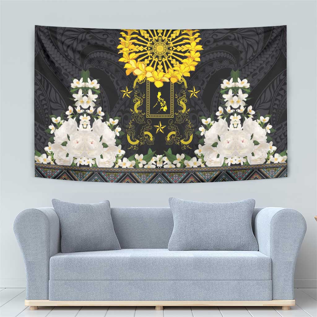 Flores de Mayo and Filipino Fiesta Tapestry The Sun-Jasmine and Polynesian Yakan Tattoo Barong Style LT03 - Polynesian Pride