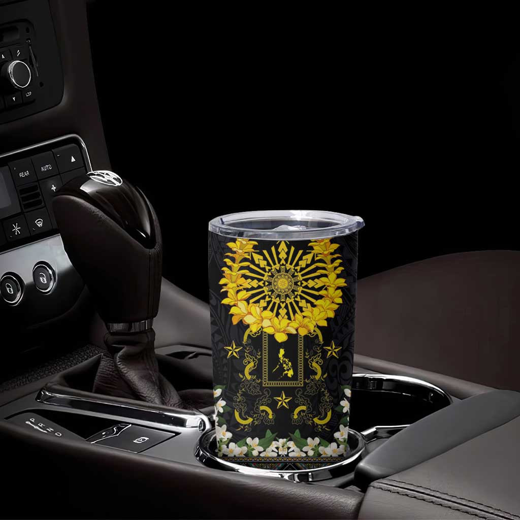 Flores de Mayo and Filipino Fiesta Tumbler Cup The Sun-Jasmine and Polynesian Yakan Tattoo Barong Style LT03 - Polynesian Pride
