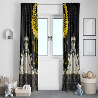 Flores de Mayo and Filipino Fiesta Window Curtain The Sun-Jasmine and Polynesian Yakan Tattoo Barong Style LT03 - Polynesian Pride