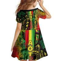 Aotearoa Reggae Family Matching Long Sleeve Bodycon Dress and Hawaiian Shirt Maori Reggae-One Love LT03 - Polynesian Pride