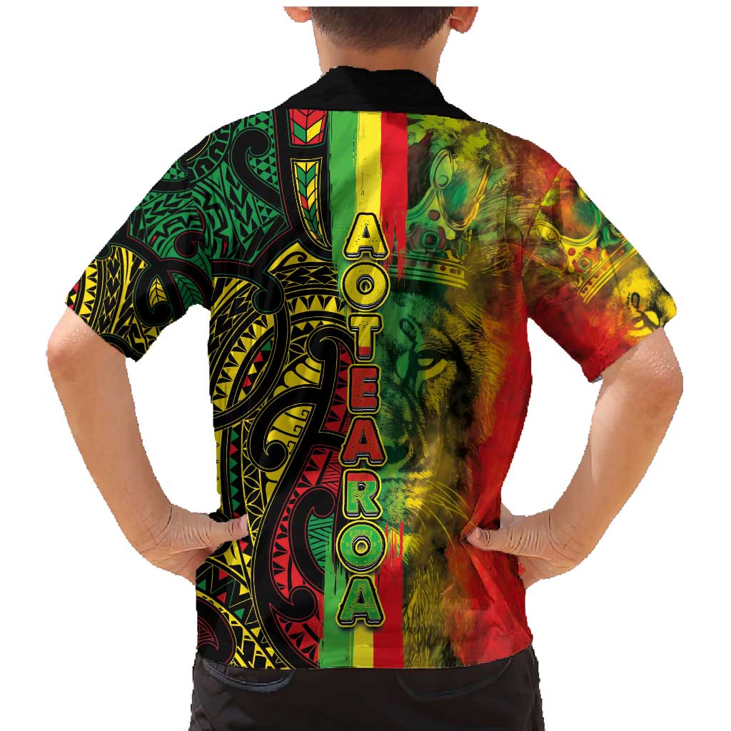Aotearoa Reggae Family Matching Mermaid Dress and Hawaiian Shirt Maori Reggae-One Love LT03 - Polynesian Pride