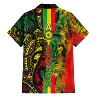 Aotearoa Reggae Family Matching Puletasi and Hawaiian Shirt Maori Reggae-One Love
