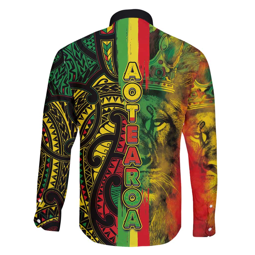 Aotearoa Reggae Family Matching Short Sleeve Bodycon Dress and Hawaiian Shirt Maori Reggae-One Love LT03 - Polynesian Pride