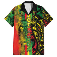 Aotearoa Reggae Family Matching Tank Maxi Dress and Hawaiian Shirt Maori Reggae-One Love LT03 Dad's Shirt - Short Sleeve Reggae - Polynesian Pride
