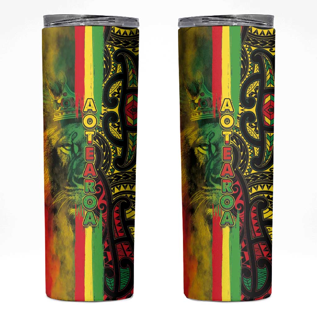 Aotearoa Reggae Skinny Tumbler Maori Reggae-One Love LT03 Reggae - Polynesian Pride