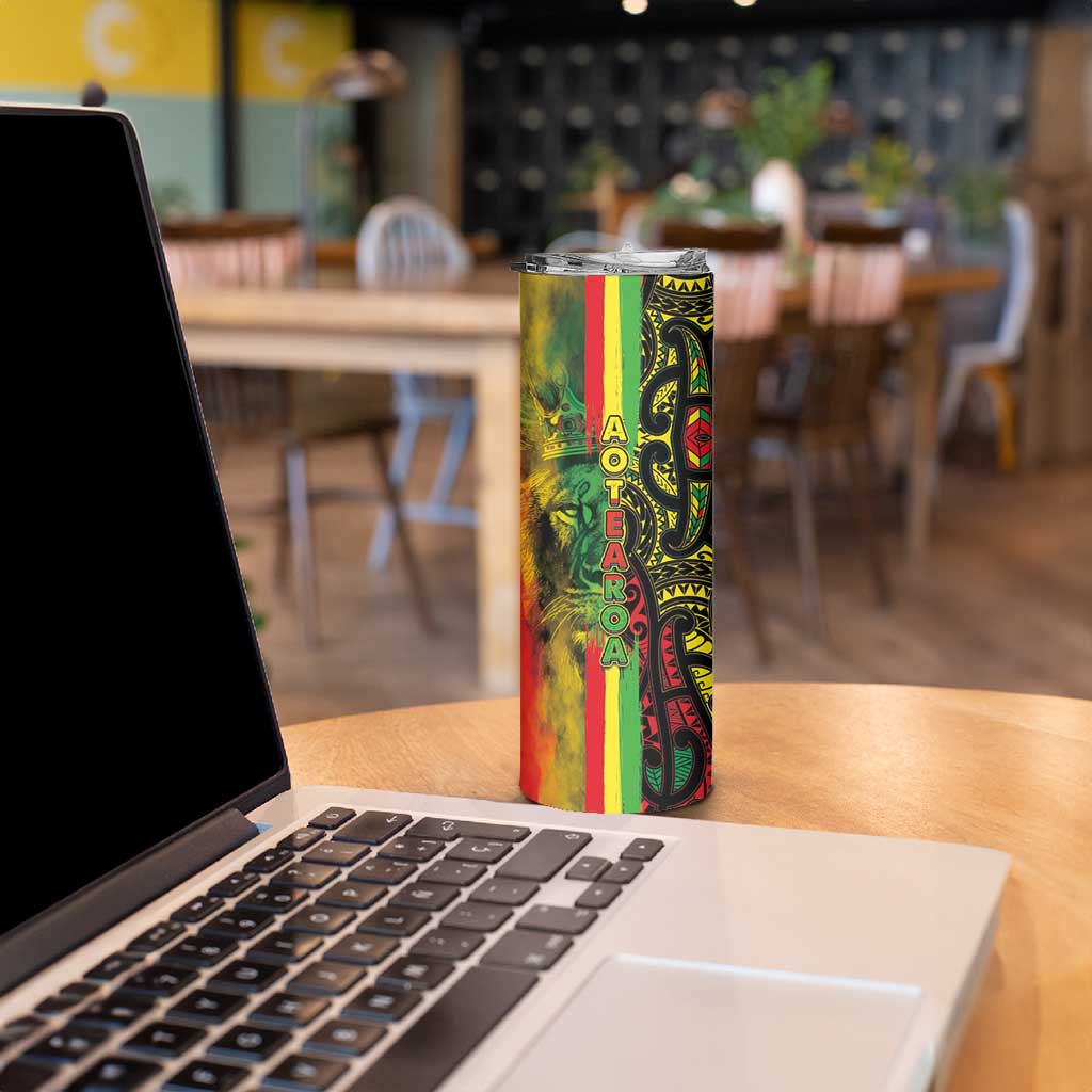 Aotearoa Reggae Skinny Tumbler Maori Reggae-One Love LT03 - Polynesian Pride