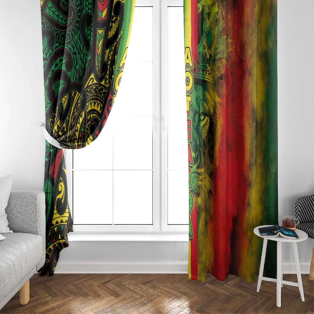 Aotearoa Reggae Window Curtain Maori Reggae-One Love