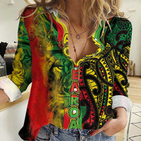 Aotearoa Reggae Women Casual Shirt Maori Reggae-One Love LT03 Female Reggae - Polynesian Pride