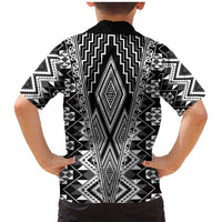 Aotearoa Tukutuku and Poutama Motif Classic Family Matching Mermaid Dress and Hawaiian Shirt LT03 - Polynesian Pride