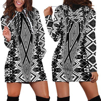 Aotearoa Tukutuku and Poutama Motif Classic Hoodie Dress
