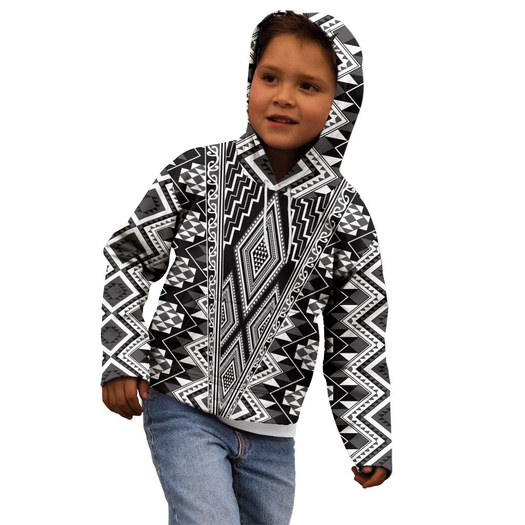 Aotearoa Tukutuku and Poutama Motif Classic Kid Hoodie LT03 - Polynesian Pride