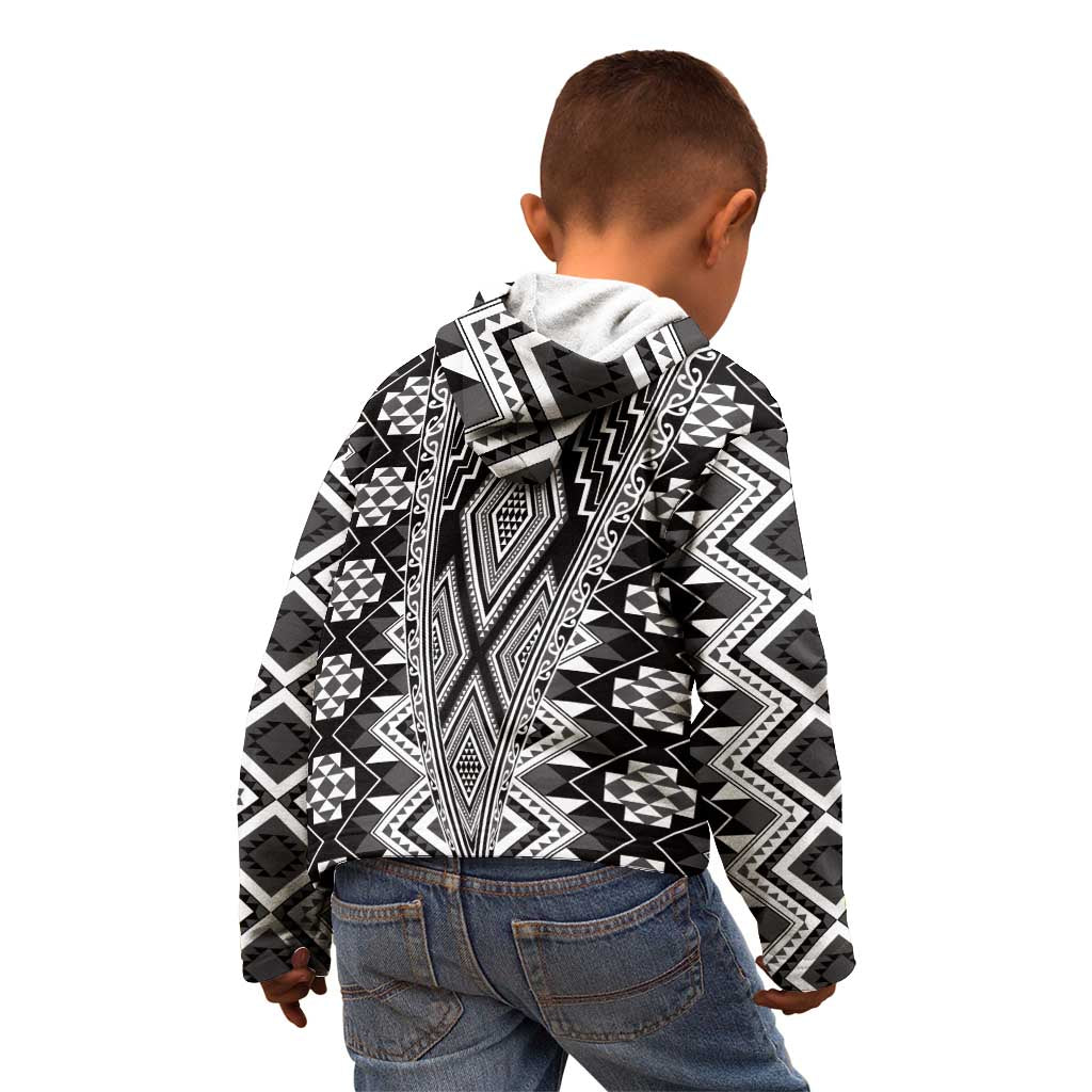 Aotearoa Tukutuku and Poutama Motif Classic Kid Hoodie LT03 - Polynesian Pride