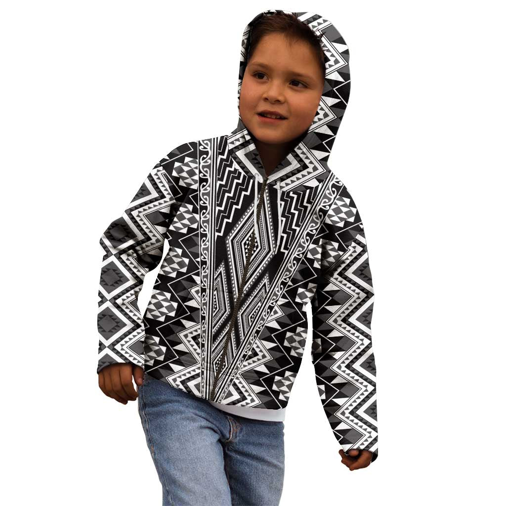Aotearoa Tukutuku and Poutama Motif Classic Kid Hoodie LT03 - Polynesian Pride