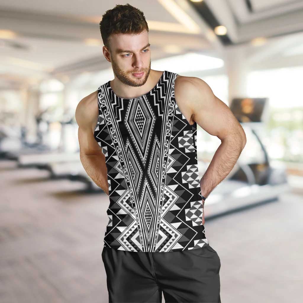 Aotearoa Tukutuku and Poutama Motif Classic Men Tank Top