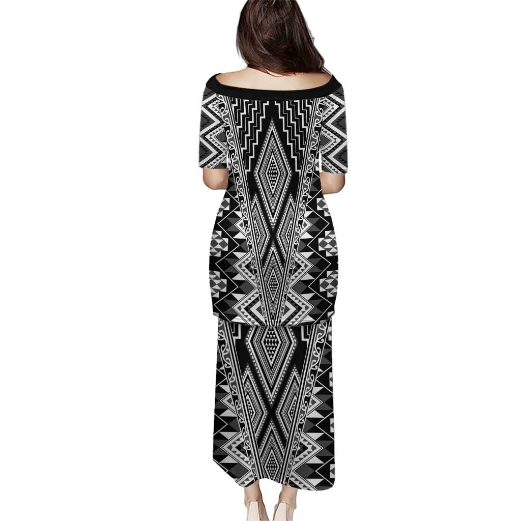 Aotearoa Tukutuku and Poutama Motif Classic Puletasi