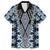 Blue Aotearoa Tukutuku and Poutama Motif Hawaiian Shirt