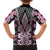 Pink Aotearoa Tukutuku and Poutama Motif Hawaiian Shirt
