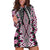 Pink Aotearoa Tukutuku and Poutama Motif Hoodie Dress