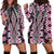 Pink Aotearoa Tukutuku and Poutama Motif Hoodie Dress
