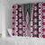 Pink Aotearoa Tukutuku and Poutama Motif Shower Curtain