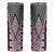 Pink Aotearoa Tukutuku and Poutama Motif Skinny Tumbler