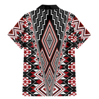 Red Aotearoa Tukutuku and Poutama Motif Family Matching Mermaid Dress and Hawaiian Shirt LT03 - Polynesian Pride