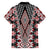 Red Aotearoa Tukutuku and Poutama Motif Hawaiian Shirt