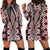 Red Aotearoa Tukutuku and Poutama Motif Hoodie Dress