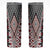 Red Aotearoa Tukutuku and Poutama Motif Skinny Tumbler
