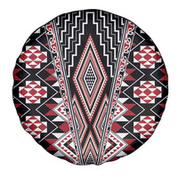 Red Aotearoa Tukutuku and Poutama Motif Spare Tire Cover LT03 - Polynesian Pride
