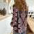 Red Aotearoa Tukutuku and Poutama Motif Women Casual Shirt