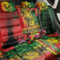 Hawaiian Reggae Back Car Seat Cover Tropical Plants and Tribal Kakau Tattoo-One Love Jawaiian LT03 - Polynesian Pride