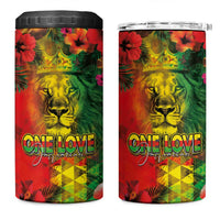 Hawaiian Reggae 4 in 1 Can Cooler Tumbler Tropical Plants and Tribal Kakau Tattoo-One Love Jawaiian LT03 One Size: 16 oz Reggae - Polynesian Pride