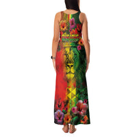 Hawaiian Reggae Family Matching Tank Maxi Dress and Hawaiian Shirt Tropical Plants and Tribal Kakau Tattoo-One Love Jawaiian LT03 - Polynesian Pride