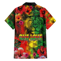 Hawaiian Reggae Hawaiian Shirt Tropical Plants and Tribal Kakau Tattoo-One Love Jawaiian LT03 - Polynesian Pride