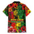 Hawaiian Reggae Hawaiian Shirt Tropical Plants and Tribal Kakau Tattoo-One Love Jawaiian