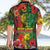 Hawaiian Reggae Hawaiian Shirt Tropical Plants and Tribal Kakau Tattoo-One Love Jawaiian