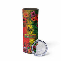Hawaiian Reggae Skinny Tumbler Tropical Plants and Tribal Kakau Tattoo-One Love Jawaiian LT03 - Polynesian Pride