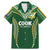 Custom Cook Islands Rugby League Family Matching Mermaid Dress and Hawaiian Shirt Tatau Tribal Pattern-Special Edition Green Color
