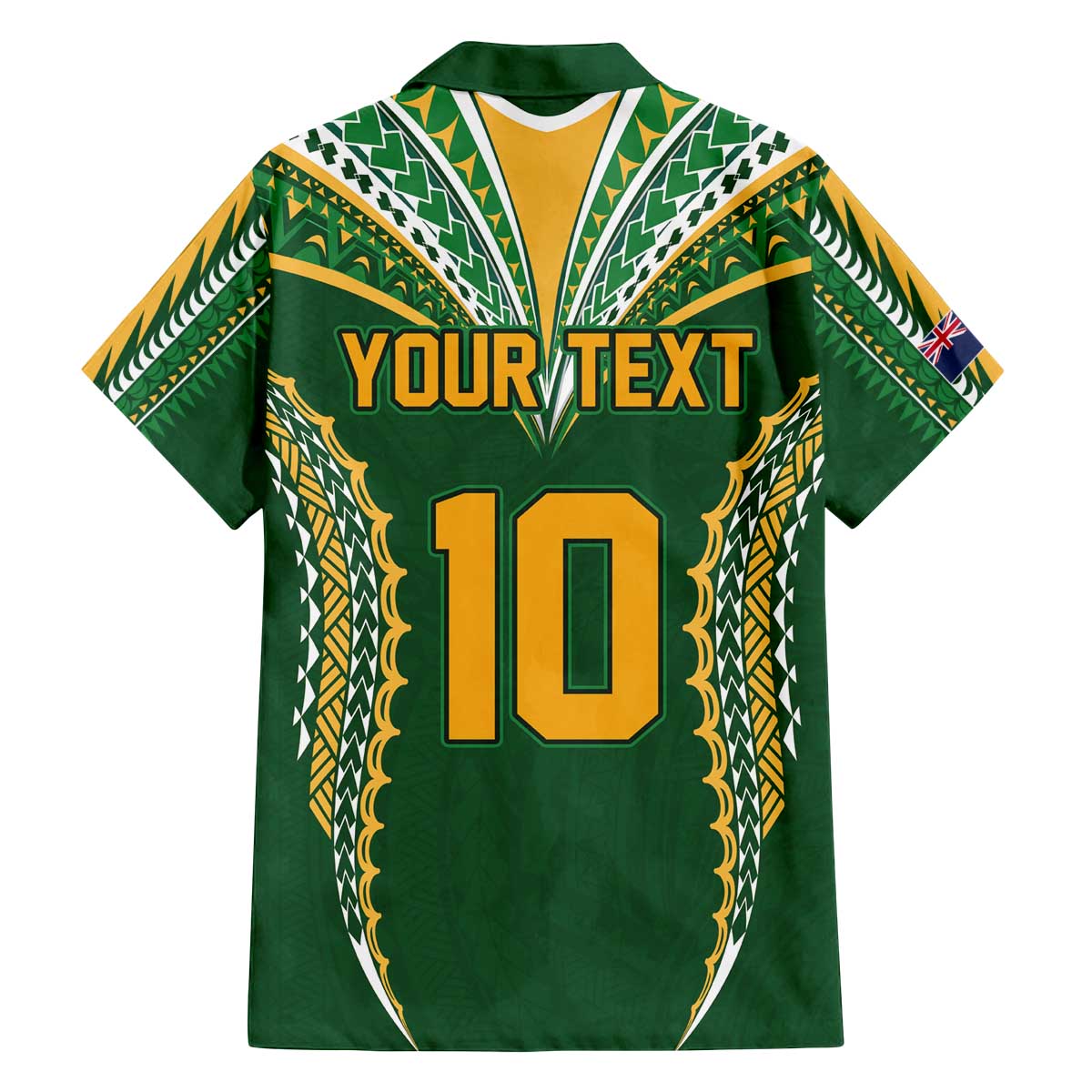 Custom Cook Islands Rugby League Family Matching Off The Shoulder Long Sleeve Dress and Hawaiian Shirt Tatau Tribal Pattern-Special Edition Green Color LT03 - Polynesian Pride