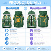 Custom Cook Islands Rugby League Pet Hoodie LT03 - Polynesian Pride